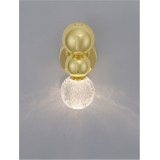 NOVA LUCE 9522040 | Brille-NL Nova Luce zidna svjetiljka 1x LED 250lm 3200K zlatno, prozirno, kristal