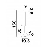 NOVA LUCE 9540205 | Dylan-NL Nova Luce visilice svjetiljka s mogućnošću skraćivanja kabla 1x E14 crno, sivo