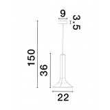 NOVA LUCE 9540206 | Dylan-NL Nova Luce visilice svjetiljka s mogućnošću skraćivanja kabla 1x E14 crno, sivo