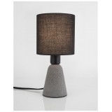 NOVA LUCE 9577161 | Zero-NL Nova Luce stolna svjetiljka 22,5cm s prekidačem 1x E14 sivo, crno