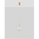 NOVA LUCE 9695224 | Hook-NL Nova Luce visilice svjetiljka s mogućnošću skraćivanja kabla 1x LED 1066lm 3000K zlato mat, opal
