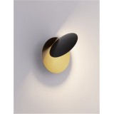 NOVA LUCE 9695247 | Shell Nova Luce zidna svjetiljka elementi koji se mogu okretati 1x LED 101lm 3000K crno, zlatno
