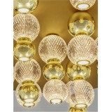 NOVA LUCE 9695700 | Brille-NL Nova Luce stropne svjetiljke svjetiljka - TRIAC jačina svjetlosti se može podešavati, s mogućnošću skraćivanja kabla 1x LED 5171lm 3200K zlatno, prozirno, kristal