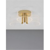 NOVA LUCE 9756711 | Gatlin Nova Luce stropne svjetiljke svjetiljka 1x LED 950lm 3000K mesing, prozirno