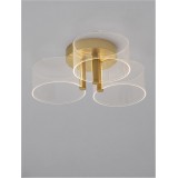 NOVA LUCE 9756711 | Gatlin Nova Luce stropne svjetiljke svjetiljka 1x LED 950lm 3000K mesing, prozirno