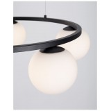 NOVA LUCE 9919603 | Joline Nova Luce visilice svjetiljka s mogućnošću skraćivanja kabla 1x LED 2580lm 3200K crno, opal