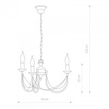 NOWODVORSKI 204 | Ares Nowodvorski luster svjetiljka 3x E14 antik brončano