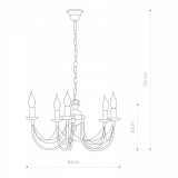 NOWODVORSKI 205 | Ares Nowodvorski luster svjetiljka 5x E14 antik brončano
