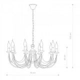 NOWODVORSKI 206 | Ares Nowodvorski luster svjetiljka 10x E14 antik brončano
