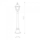 NOWODVORSKI 4685 | Tybr Nowodvorski podna svjetiljka 110cm 1x E27 IP44 antik brončano, opal