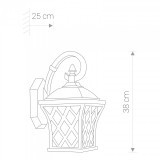 NOWODVORSKI 5292 | Tay Nowodvorski zidna svjetiljka 1x E27 IP23 crno, prozirna