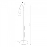NOWODVORSKI 8934 | Eye-White Nowodvorski podna svjetiljka 114cm sa prekidačem na kablu fleksibilna 1x GU10 bijelo