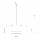NOWODVORSKI 8948 | Croco Nowodvorski visilice svjetiljka okrugli 3x E27 sivo, šare, opal