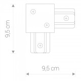 NOWODVORSKI 8970 | Profile Nowodvorski element sustava - lakat-, ugao od 90° - udubljen rezervni dijelovi bijelo