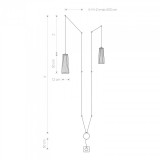 NOWODVORSKI 9263 | DoverN Nowodvorski visilice svjetiljka sa kablom i vilastim utikačem 2x GU10 crno, mesing