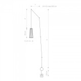 NOWODVORSKI 9264 | DoverN Nowodvorski visilice svjetiljka sa kablom i vilastim utikačem 1x GU10 crno, mesing