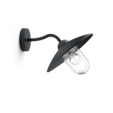 PHILIPS 01643/30/PN | Hammock Philips zidna svjetiljka 1x E27 IP44 crno, prozirno