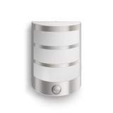 PHILIPS 17324/47/16 | Python Philips zidna svjetiljka sa senzorom 1x LED 600lm 2700K IP44 inox, bijelo