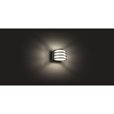 PHILIPS 17401/93/P0 | PHILIPS-hue-Lucca Philips zidna hue smart rasvjeta jačina svjetlosti se može podešavati 1x E27 806lm 2700K IP44 antracit siva, bijelo