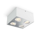 PHILIPS 50494/31/P0 | Box Philips stropne svjetiljke WarmGlow svjetiljka četvorougaoni jačina svjetlosti se može podešavati, izvori svjetlosti koji se mogu okretati 4x LED 2000lm 2200 <-> 6500K bijelo, sivo