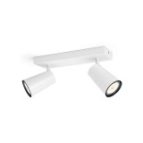 PHILIPS 50572/31/PN | Paisley Philips spot svjetiljka okrugli elementi koji se mogu okretati 2x GU10 bijelo, crno