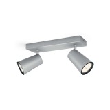 PHILIPS 50572/48/PN | Paisley Philips spot svjetiljka okrugli elementi koji se mogu okretati 2x GU10 aluminij, crno