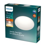 PHILIPS 8718699680534 | Shan Philips zidna, stropne svjetiljke svjetiljka okrugli sa senzorom 1x LED 1000lm 2700K bijelo
