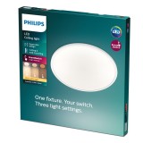 PHILIPS 8718699680978 | SuperSlim Philips zidna, stropne svjetiljke LED panel - SceneSwitch okrugli s impulsnim prekidačem jačina svjetlosti se može podešavati 1x LED 1500lm 2700K bijelo