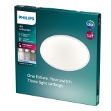 PHILIPS 8718699680992 | SuperSlim Philips zidna, stropne svjetiljke LED panel - SceneSwitch okrugli s impulsnim prekidačem jačina svjetlosti se može podešavati 1x LED 1700lm 4000K bijelo