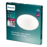 PHILIPS 8718699681074 | SuperSlim Philips zidna, stropne svjetiljke LED panel - SceneSwitch okrugli s impulsnim prekidačem jačina svjetlosti se može podešavati 1x LED 1500lm 4000K bijelo