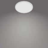 PHILIPS 8719514327221 | SuperSlim Philips zidna, stropne svjetiljke LED panel - SceneSwitch okrugli s impulsnim prekidačem jačina svjetlosti se može podešavati 1x LED 1500lm 4000K IP44 bijelo