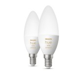 PHILIPS 8719514356733 | E14 4W Philips oblik svijeće B39 LED izvori svjetlosti hue smart rasvjeta 470lm 2200 <-> 6500K jačina svjetlosti se može podešavati, Bluetooth, dvodijelni set