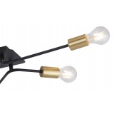 RABALUX 2103 | Lanny Rabalux stropne svjetiljke svjetiljka 6x E27 crno, zlatno