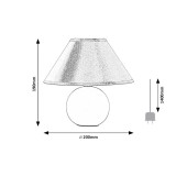 RABALUX 2146 | Ariel Rabalux stolna svjetiljka 19cm sa prekidačem na kablu 1x E14 sivo