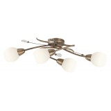RABALUX 2619 | Emily Rabalux stropne svjetiljke svjetiljka 4x E14 bronca, bijelo, prozirno