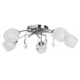 RABALUX 2622 | MelissaR Rabalux stropne svjetiljke svjetiljka 5x E14 krom, bijelo, prozirno