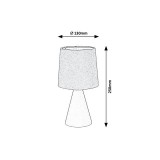 RABALUX 2695 | Nalani Rabalux stolna svjetiljka 25cm sa prekidačem na kablu 1x E14 sivo