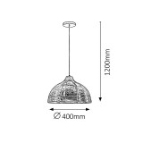 RABALUX 2800 | Oz Rabalux visilice svjetiljka 1x E27 smeđe
