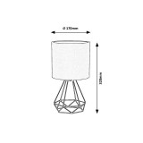 RABALUX 3016 | Kinga Rabalux stolna svjetiljka 32cm sa prekidačem na kablu 1x E14 crno