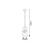 RABALUX 3154 | Zelkova Rabalux visilice svjetiljka 1x E27 brušeni aluminij, prozirna