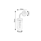 RABALUX 3309 | Yago Rabalux zidna svjetiljka 1x E27 IP44 krom, prozirna
