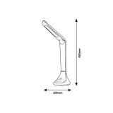 RABALUX 3958 | Balor Rabalux stolna svjetiljka 43cm s prekidačem elementi koji se mogu okretati 1x LED 320lm 4000K crno, bijelo