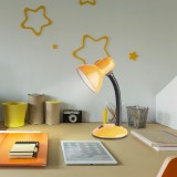 RABALUX 4171 | Dylan Rabalux stolna svjetiljka 34,5cm s prekidačem fleksibilna 1x E27 narančasto, crno, bijelo