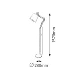 RABALUX 4192 | Thomas Rabalux podna svjetiljka 157cm sa prekidačem na kablu elementi koji se mogu okretati 1x E27 bijelo, bukva