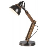 RABALUX 4199 | Aksel Rabalux stolna svjetiljka 47,5cm sa prekidačem na kablu elementi koji se mogu okretati 1x E14 bukva, crno