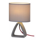 RABALUX 4340 | HenryR Rabalux stolna svjetiljka 27cm sa prekidačem na kablu 1x E14 beton, sivo, crveno