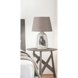 RABALUX 4373 | Dora Rabalux stolna svjetiljka 38cm sa prekidačem na kablu 1x E27 bijelo, sivo