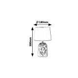 RABALUX 4548 | Sonal Rabalux stolna svjetiljka 30cm sa prekidačem na kablu 1x E14 srebrno, bijelo