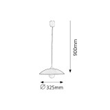 RABALUX 4613 | Cupola-range Rabalux visilice svjetiljka 1x E27 narančasto, bijelo