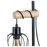 RABALUX 5245 | Fabian-RA Rabalux stolna svjetiljka 56cm sa prekidačem na kablu sa kablom i vilastim utikačem 1x E27 crno mat, bukva